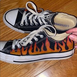 Handpainted Black Converse!